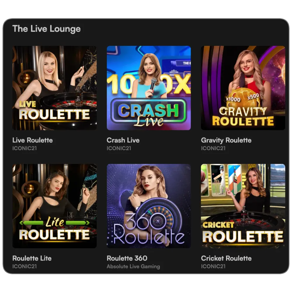 Live games lounge